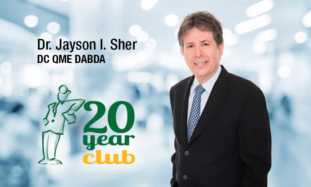 Dr. Jayson Sher DC - 20 Years with Doctors on Liens